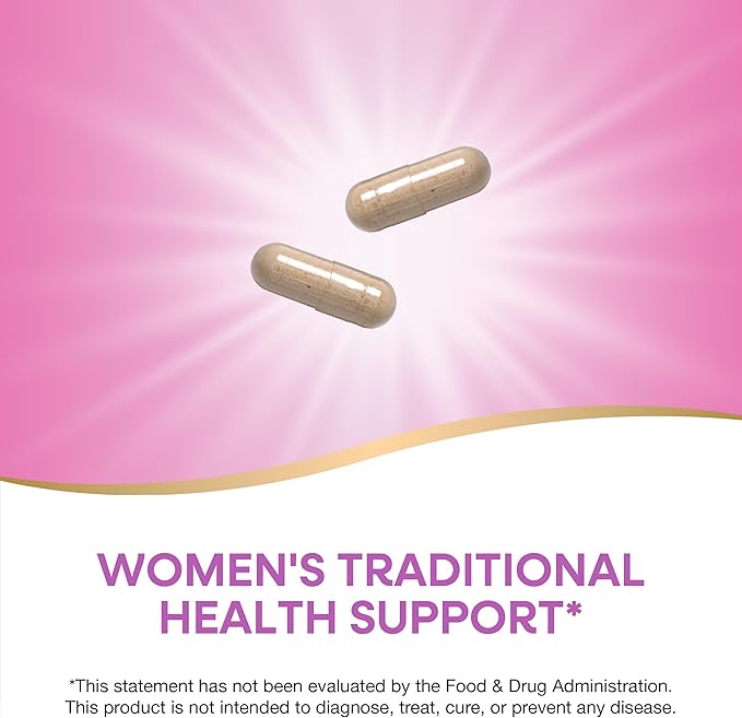 Nature's Way Wild Yam Root Capsules, Women's Traditional Health Support*, 700 mg per 2-Capsule Serving, Non-GMO Project Verified, 100 Vegan Capsules (Packaging May Vary)