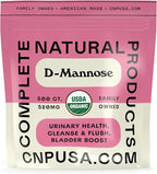 D Mannose 520mg Capsules - Organic D Mannose Supplement for UT Support, Urinary Tract Bladder Health Pills, Plant Based Formula, Vegan Non GMO, No Fillers, 500 Capsule Count Made USA Certified Kosher