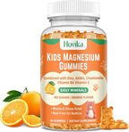 Magnesium Glycinate Gummies for Kids: Calm Magnesium Supplement for Kids & Adults with Zinc Citrate, GABA, Chamomile, Vitamin B6 & C - Sleep, Relaxation & Focus, Orange Flavor 60 Count