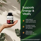 NatureBell Panax Korean Red Ginseng - 240 Softgels - 2,250mg High Strength Herbal Vitality Support* - Standardized 10% Ginsenosides from Six-Year-Old Ginseng Root - Energy & Immune Support*