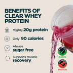 Myprotein Clear Whey Isolate Protein Powder, 20 Servings (1.1lbs) Fruit Punch, 20g Protein per Serving, Naturally Flavored Drink Mix, Daily Protein Intake for Superior Performance