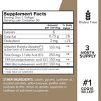 Qunol Plus Ubiquinol CoQ10 100mg with Omega 3 Fish Oil 250mg, Extra Strength Antioxidant Supplement, 90 Count