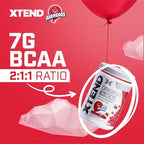 Xtend Original BCAA Powder, 7g BCAAs and 2.5g L-Glutamine for Muscle Recovery Hydration and Lean Muscle, Sugar Free Intra and Post Workout Drink with Electrolytes, Cherry Airheads, 30 Servings