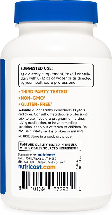 Nutricost Cranberry Extract 120 Capsules for 120 Servings Per Bottle - with Vitamin C & Vitamin E. Vegan, Gluten Free