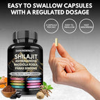 8-in-1 Shilajit 9000 Panax Ginseng 1500MG Ashwagandha 2000MG Rhodiola Rosea 1000MG, Turmeric 500MG, Gingko Biloba 500mg, Stinging Nettle 250MG, Cordyceps Mushroom 500 MG for Full Body Power
