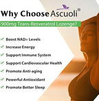 Sublingual Trans-Resveratrol Purity 99%, 3-in-1 Advanced Formula Resveratrol Supplement for Boost NAD+, Immune & Energy Support, Anti-Aging, Skin & Overall Health, 120 Lozenge (120-Day Supply)
