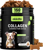 Collagen for Dogs - 150 Chews - Joint, Skin & Coat Supplement with Hyaluronic Acid, Eggshell Membrane & Vitamin C - Daily Hip & Joint Support for Senior Dogs & Puppies - Duck