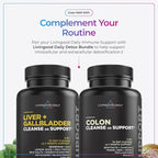 Livingood Daily Immune Support Supplement, 4-in-1 Formula with Oregano Oil, Monolaurin, L Lysine & Quercetin, Gut & Digestive Health, Gluten Free, Vegan, Non GMO, Allergen Free, 120 Capsules