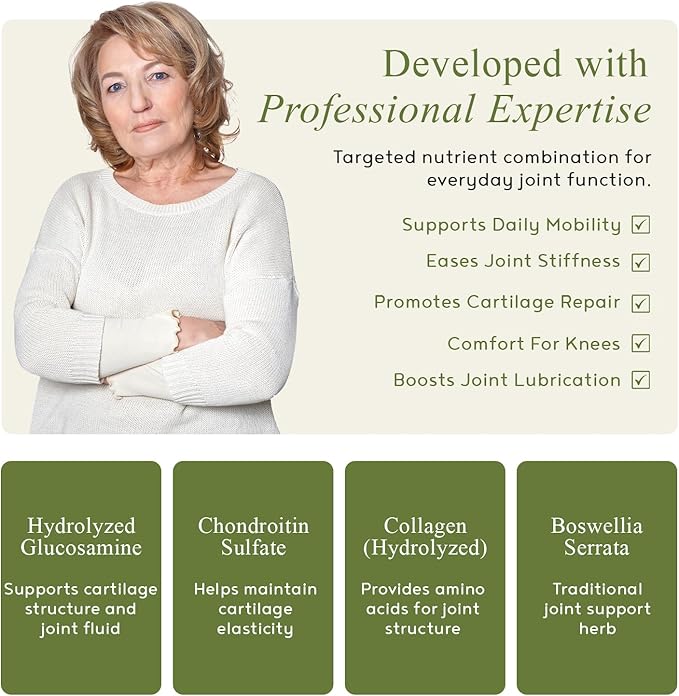 M.D. Joint - Experts Formulated Supplement - Joint Supplements for Women & Men, Knees, HIPS, Ankles, Collagen, Hydrolyzed, Glucosamine Chondroitin MSM, BioPerine, Turmeric - 120 Capsules (Pack of 2)