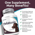 K9 Select Melatonin for Dogs - Calming Aid Tasty Dog Supplement - Helps Overall Health with Quiet Moments and Composure - Reduce Stress Calming Treats for Large Dogs - 5 mg, 180 Tablets