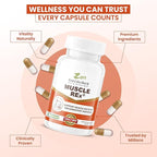 ZEN LIFE HERB Muscle REx - Joint, Muscle & Nerve Support - Relax Aches & Chronic Discomfort Plant-Based Supplement (60 Capsules)