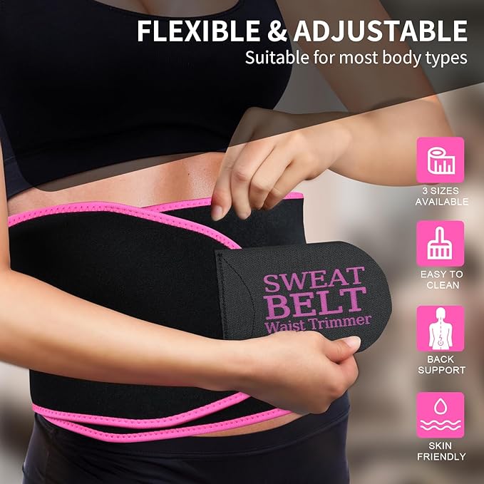 Lisacool Waist Trainer for Women,Waist Sweat Band for Women,Belt for Weight Loss, Belly Band,Stomach Wrap Lumbar Support