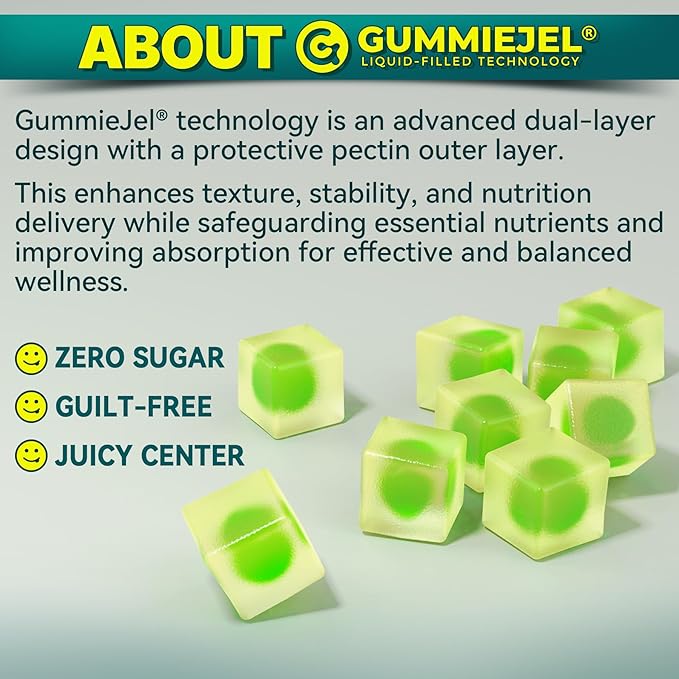 Vegan Omega-3 Gummies for Adults, Fish Oil Alternative from Algae Oil, Plant Based DHA 460mg & EPA 230mg Plus MethylFolate, Vitamin B12, Phosphatidylserine, No Fishy Taste, Vegan, Sugar Free, 60 Cts