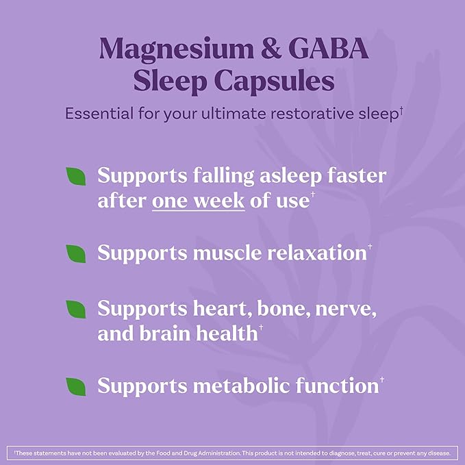 Natrol Sleep & Restore Capsules with Magnesium Glycinate 100mg,GABA,Essential for Your Ultimate Restorative Sleep,Melatonin-Free,30 Day Supply,(Pack of 2)