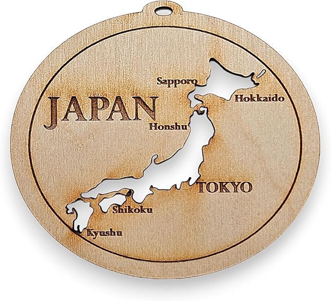 Personalized Japan Ornaments, Japanese Christmas Tree Ornaments, Souvenirs, Keepsakes, and Gifts