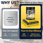 Hip and Joint Supplement for Dogs Dog Probiotics Glucosamine Chondroitin MSM Chew for Dog Arthritis Pain Relief Extend Joint Care, Probiotic for Digestive/Gut Health for Large/Small/Senior Breed Dogs