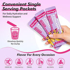 Electrolyte Collagen Powder Packets, 10g Collagen Protein Drink Mix for Hydration Recovery, Zero Sugar 2-in-1 Post Workout Rehydration, Joint Skin Muscle Support, 5 Vitamins, Tropical Fruit