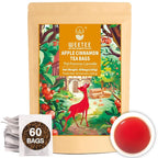 WT WEETEE Apple Cinnamon Herbal Tea Bags, 60 Count, Perfect Blend of Sweet Cinnamon, Tart Hibiscus, Natural Apple & Cinnamon Flavoring, Caffeine-free