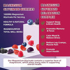120 CT Magnesium Glycinate Gummies 1000 mg for Women and Men, Magnesium Malate & Taurate Supplements for Sleep, Body Support and Relaxation, Sugar Free, Vegan, Raspberry BlackBerry Blueberry Flavor