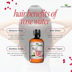 Pure Carrier and Essential Oils for Skin Care, Hair, Body Moisturizer for Face-Anti Aging Skin Care (Rose Water Hydrosol, 4oz)