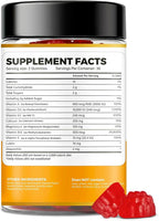 Vitamin D3 K2 Gummies 10000 IU with Magnesium Glycinate, Calcium, B12, K2 MK-7, Vitamins A, E, Lutein, Zeaxanthin - ADK Chewable Supplement for Bone, Eye, Immune Support - D3K2 Gummies