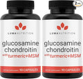 Luma Nutrition Glucosamine Chondroitin MSM - Turmeric, Boswellia - Premium Supplement - for Men and Women - Joint Supplement - 90 Capsules (Pack of 2)