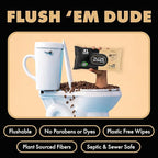 DUDE Wipes Morning Grind Flushable Wipes - Coffee Scented Extra-Large Adult Wet Wipes - 3 Pack (144 Count) - Infused with Coffee Oil, Vitamin E, and Aloe - Septic and Sewer Safe