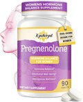 Pregnenolone with Ashwagandha for Women, Pregnenolone 100mg (2 Tablets) or 50mg (1 Tablet) Dose, 8-in-1 Formula with DHEA, Black Cohosh, Dual-Dosing, Vegan, Gluten Free, 90 Chewable Tablets