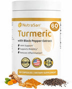 Turmeric Curcumin Supplements 900mg- Highly Bioavailable Turmeric with Curcuminoids & Black Pepper Extracts -Supports Joint Health & Reduces Inflammation - Gluten Free & Non-GMO 60 Capsules