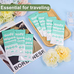 Individually Wrapped Body Wipes Bulk Bath Wipe, Women Men Large Adult Disposable Body Shower Wipes No Rinse-Free Bathing Cloths Wipe for Outdoors After Gym Camping Travel (100, Blue, 12 x 10.3 in)