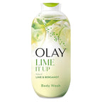 Olay Body Wash for Women, 24/7 Skin-Loving Freshness, Miami Mocktails, Plant Based Cleansers, Vitamin B3 & Antioxidant Blend, For All Skin Types, Lime It Up with Lime & Bergamot Scent, 22 fl oz