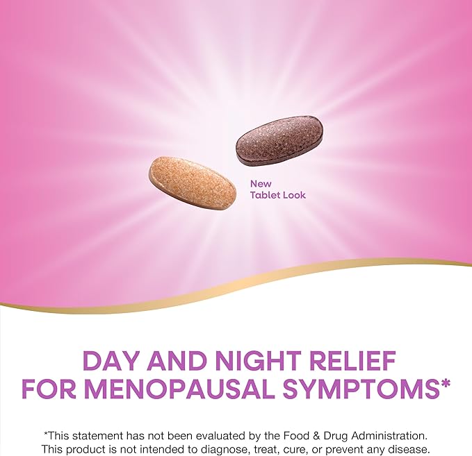 Enzymatic Therapy AM/PM Menopause Hormone-Free Formula Daytime Energy & Restful Sleep,60 Count (Pack of 2)