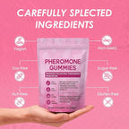 Pheromone Gummies for Women – Enhance Natural Scent & Confidence Support, Strawberry Flavor, 60 Gummies