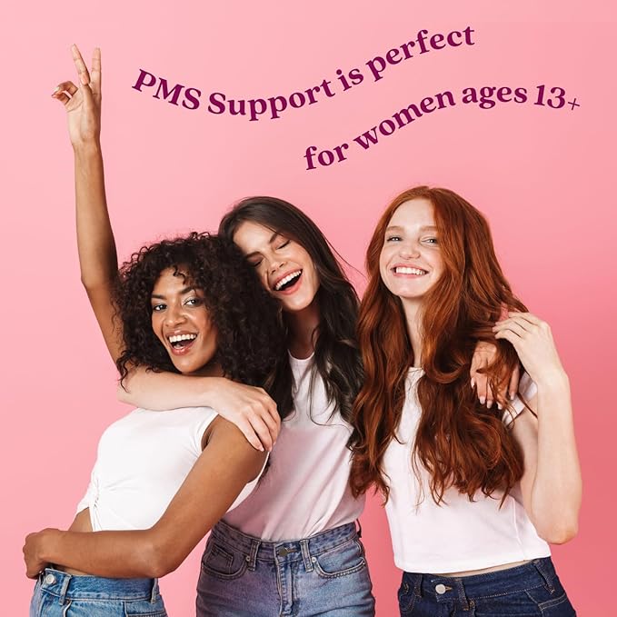 BeLive PMS Support Gummies Supplement – Helps Relieve PMS Symptoms – Hormonal Balance Mood Swings & Cramps Relief, Bloating Support – with Chaste Tree Extract - Strawberry Lemonade Flavor – 60 Count