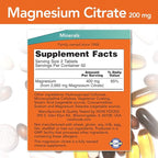 NOW Foods Magnesium Citrate 200 mg Tabs, 100 Count (Pack of 1)