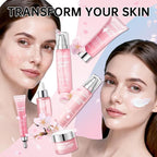 Sakura Skin Care Set - 6 PCS Cherry Blossom Skin Care Kit with Cleanser, Toner, Serum, Lotion, Eye Cream & Face Cream - Moisturizes Skin & Boosts Collagen - Korean Skin Care Set for Teen Girls & Women