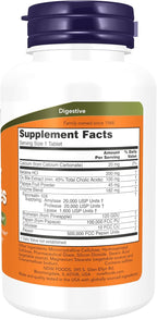NOW Foods Supplements, Super Enzymes, Formulated with Bromelain, Ox Bile, Pancreatin and Papain, Super Enzymes, 90 Tablets, (Pack of 2)