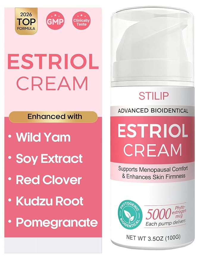 Estrogen Cream for Women–Estriol Cream for Women Menopause Support, Hydrating Phytoestrogen Moisturizer with Pueraria Mirifica & Soy Isoflavones, Firms Skin and Hormone Balance, 3.5 oz