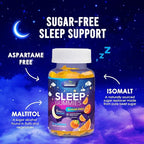 Sleep Gummies 6mg Per Serving - Sugar Free Melatonin Gummy Supplement for Adults - Natural Zero Sugar Sleeping Gummy for Adults & Kids, Orange Flavored, Extra Strength Sleep Support - 60 Count
