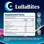 LullaBites - Natural Sleep Gummies - Made in USA - With 5-HTP, L-Theanine, Magnesium & Valerian Root - Melatonin Free - Vegan - Halal - Sugar, Gluten Free - Sweet Strawberry - 60 Gummies - 30 Servings