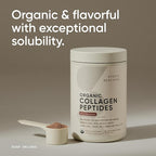Sports Research Organic Collagen Peptides - Hydrolyzed Type I & III Collagen - Sustainable & Traceable Formula - Chocolate - 30 Servings