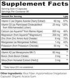 NATURELO Calcium Supplement - with Vitamin C, Vitamin D3, K2, and Calcium Magnesium Zinc for Bone Strength with Calcium 600mg - Plant-Based, 360 Vegetarian Capsules, Non-GMO, Soy & Gluten-Free
