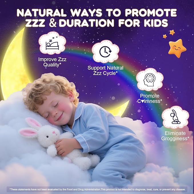 Magnesium Gummies Supplement for Kids 4+: Organic Chewable Supplement with Citrate Magnesium VitaminB6 D3 Zinc L-Theanine - Extra Strength Zzz Aid Overall Health Support for Kids(120Count)