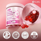 FloraBliss 90 Evening Primrose Oil Gummies | 1500mg | with Black Cohosh, Chasteberry, Ginger Extract for Daily Women's Wellness Support | Vegan, Non-GMO, Sugar-Free