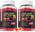 Totaria (2 Packs) Beet Root Gummies - Beetroot Supplement with Grape Seed, Pomegranate, Vitamin C, B12 & B3 - Nitric Oxide Gummies for Heart, Energy, Muscle & Circulation Support Vegan, Non-GMO