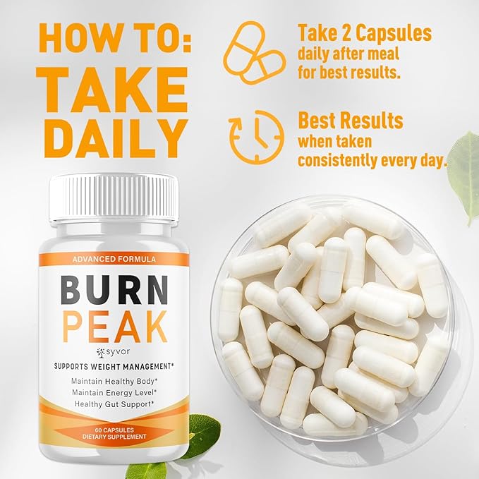 (3 Pack) Burn Peak Capsules, Official Burnpeak Pink Salt Pills with All Natural Ingredients, Advanced BurnPeak Health Supplement with Premium Vitamins for Active Lifestyle Support (180 Capsules)