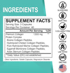 Multi Collagen Peptides for Women & Men - Type I, II, III, V, & X Multi Collagen for Women & Men Complex Capsules, Hydrolyzed Peptides Pills Supplements for Skin, Hair & Nails - 120 Protein Capsules