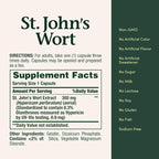Nature's Bounty St. John’s Wort 300mg Capsules, Herbal Health Supplement, Promotes a Positive Mood, 100 Capsules