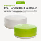 humangear GoTubb – Storage Containers for Snacks, Small Essentials and Travel Gear, Made from Food-Safe Materials, Clear/Green, Large (2-pack)