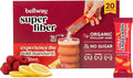 Bellway Super Fiber Packets + Fruit, Sugar Free Organic Psyllium Husk Powder Fiber Supplement to Go for Regularity, Bloating Relief & Digestive Health, Plant-Based, Raspberry Lemon (20 Packets)